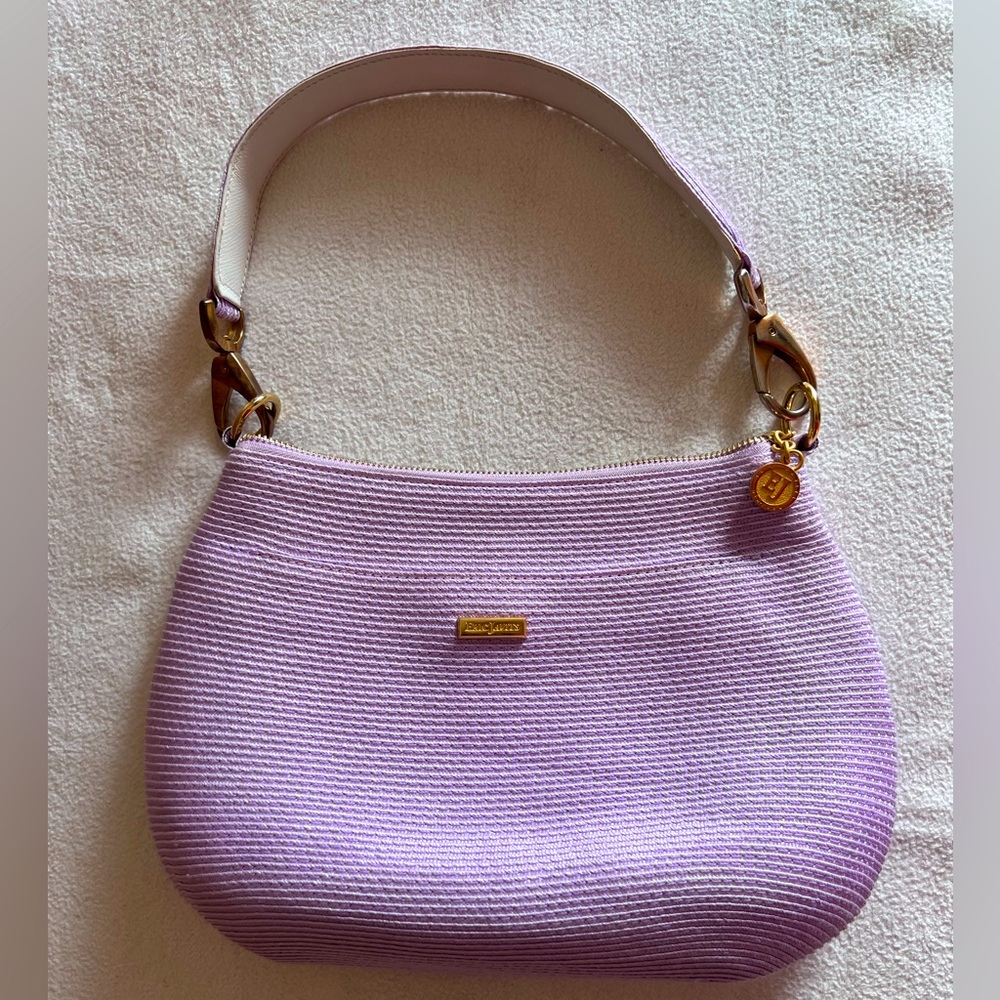 Eric Javits woven purple shoulder bag